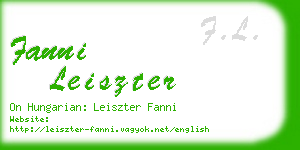 fanni leiszter business card